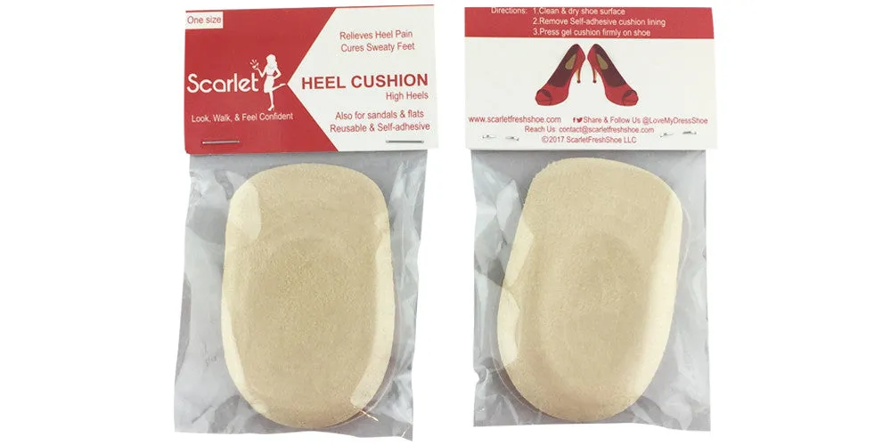 Scarlet Heel Cushions: Lush Heel Shoe Inserts with Gel for High Heels and Flats
