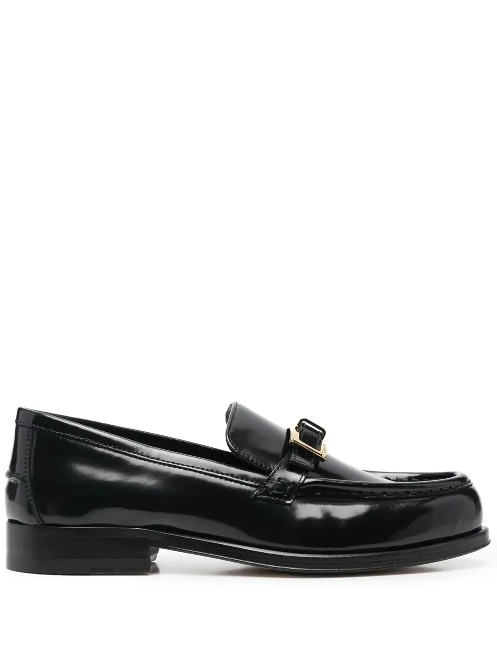 Sergio Rossi buckled leather moccasin loafers