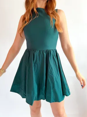 Sleeveless Bubble Hem Mini Dress