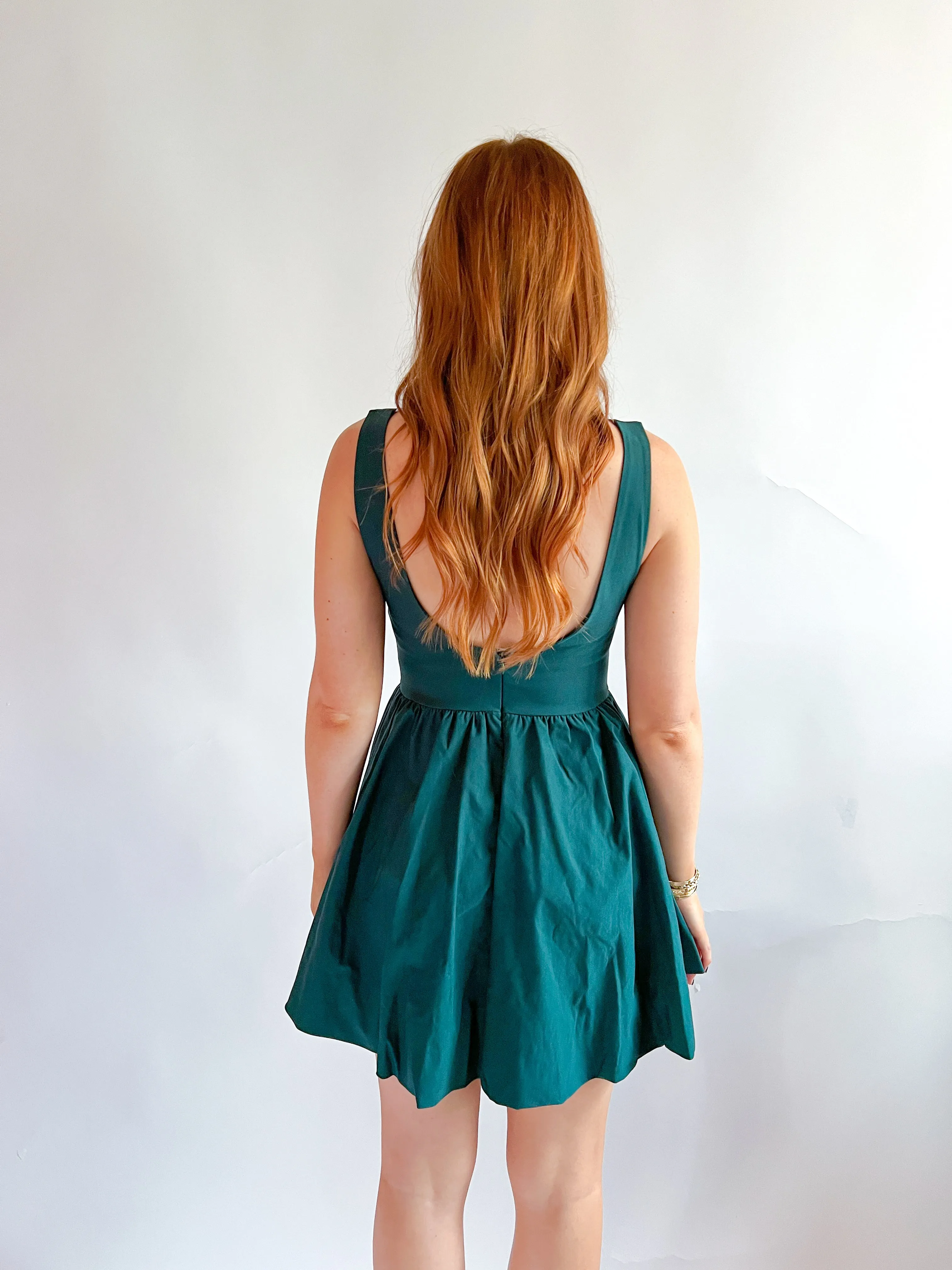 Sleeveless Bubble Hem Mini Dress
