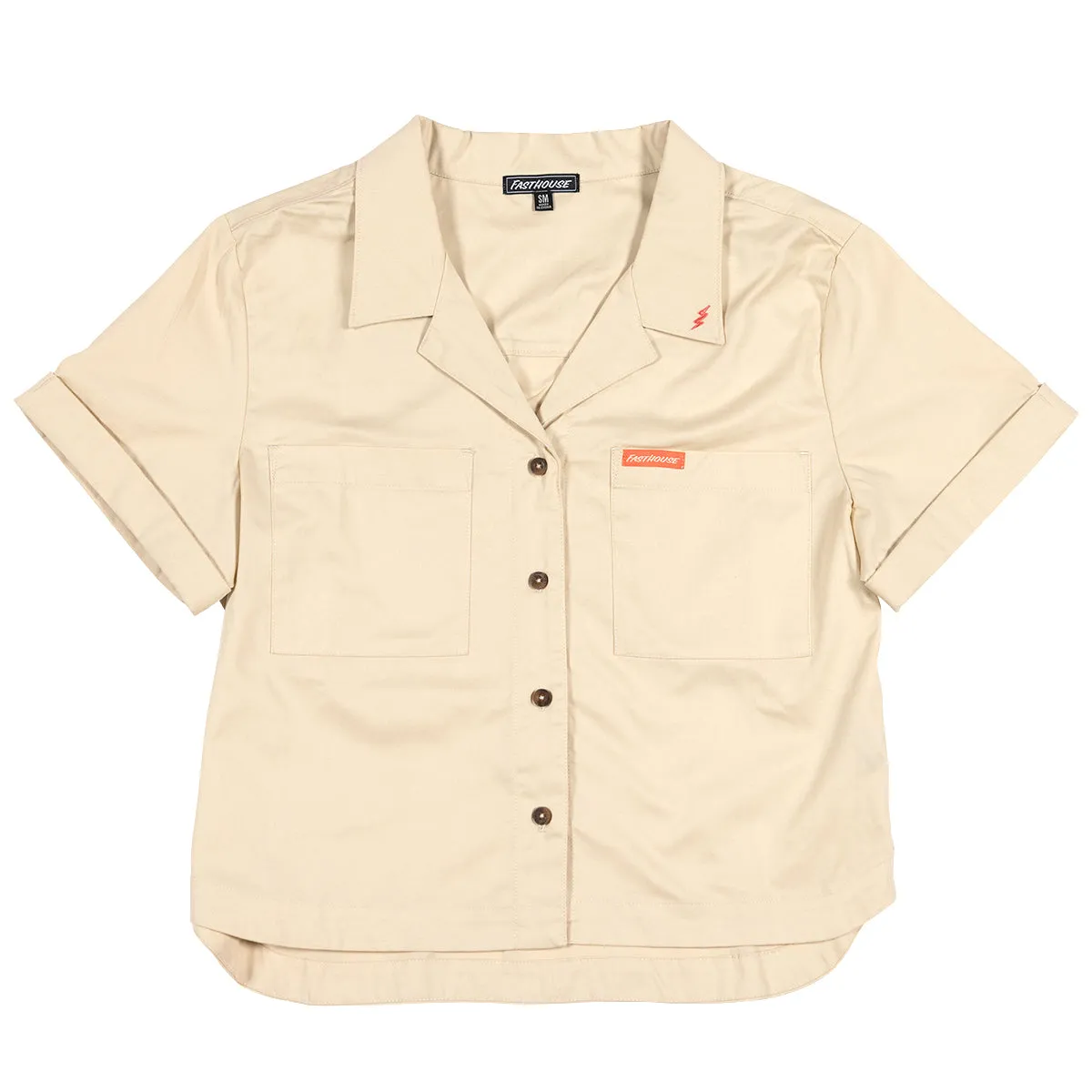 Smoke Show Crop Button Up Women's Shirt