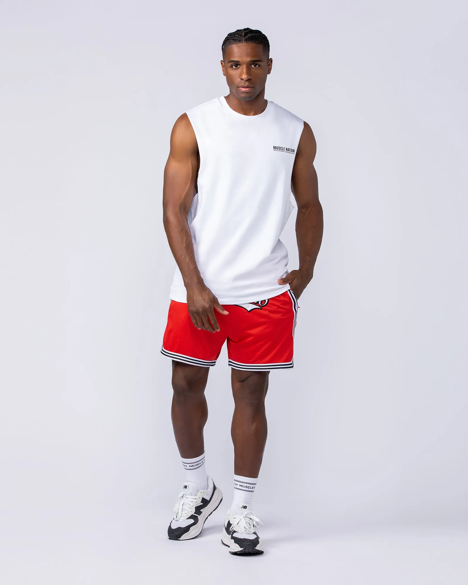 Stadium Basketball 5" Shorts - Chilli