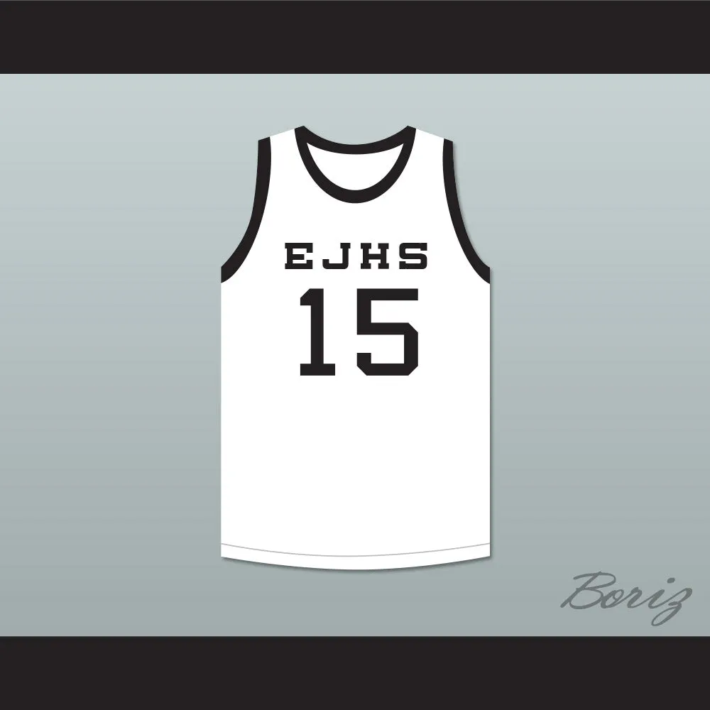 Steve Young 15 Eastern Junior High School White Basketball Jersey