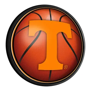 Tennessee Volunteers: Basketball - Round Slimline Lighted Wall Sign