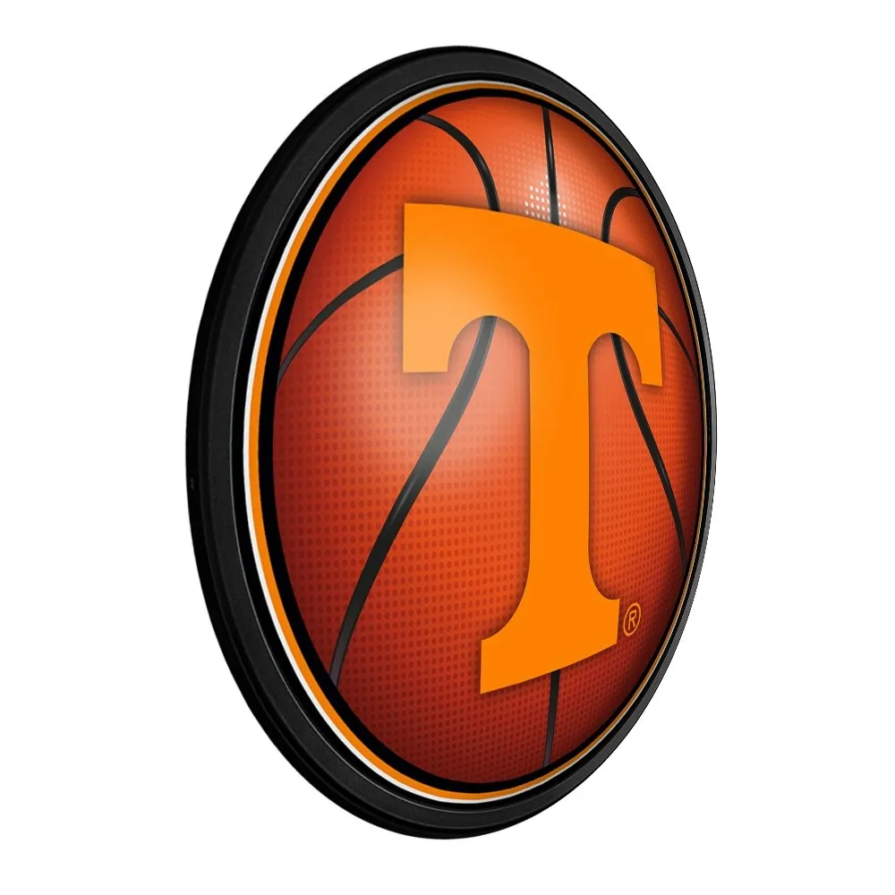 Tennessee Volunteers: Basketball - Round Slimline Lighted Wall Sign