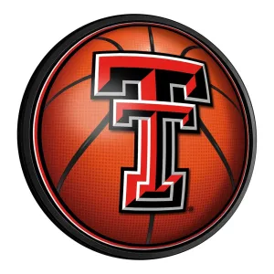 Texas Tech Red Raiders: Basketball - Round Slimline Lighted Wall Sign