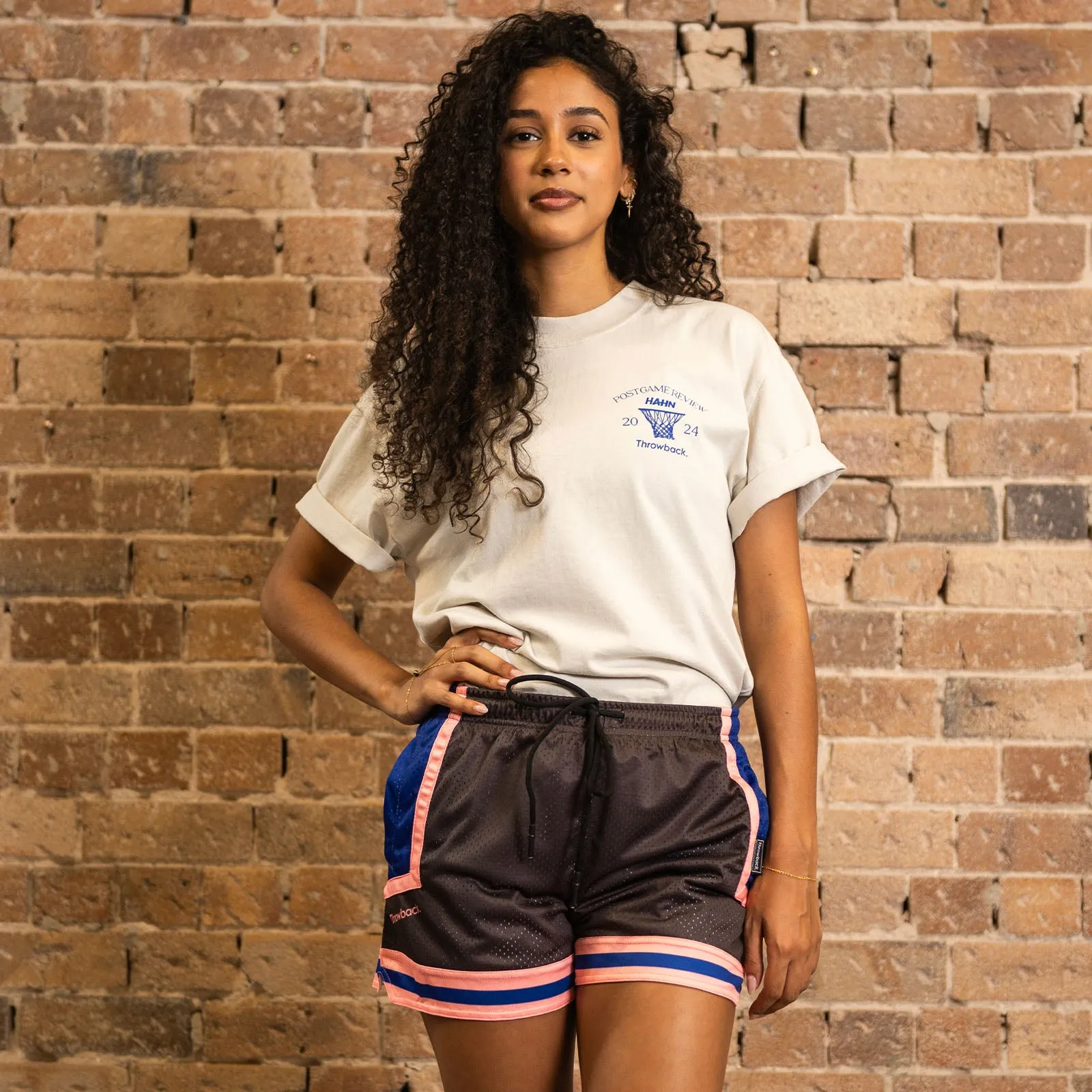 Throwback 90s Mesh Women's Shorts - Dark Grey