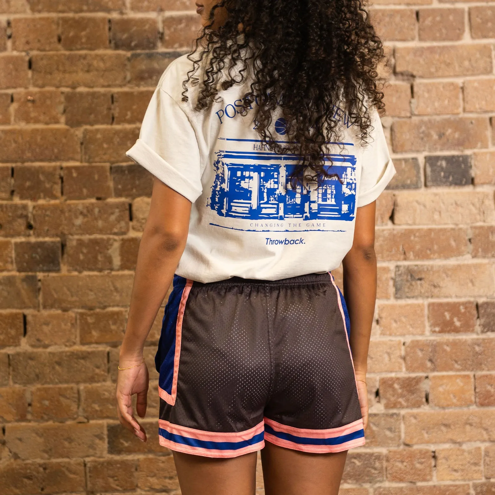 Throwback 90s Mesh Women's Shorts - Dark Grey