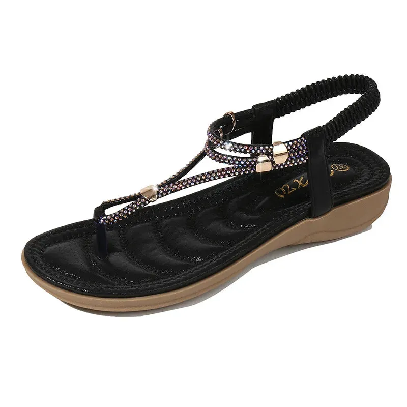 TIMETANG 2020 Fashion Luxury Designer Wedge Shoes For Women Flat Sandals Ladies Beach Sandals Women Sandles