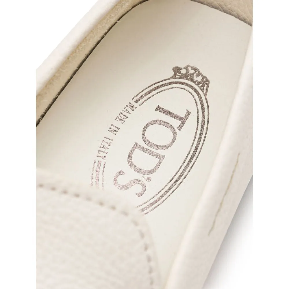Tod's White Leather Loafer