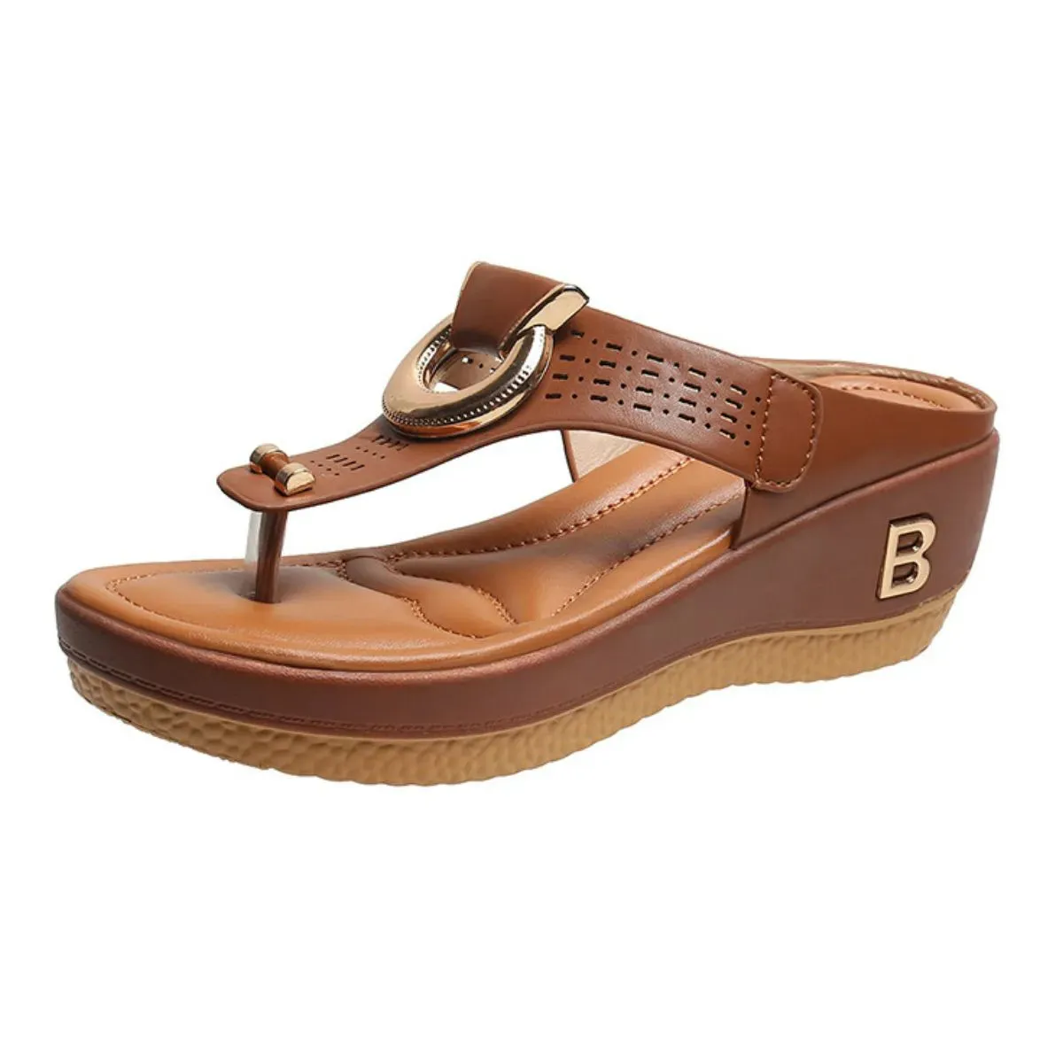 Toe Post Wedge Sandals