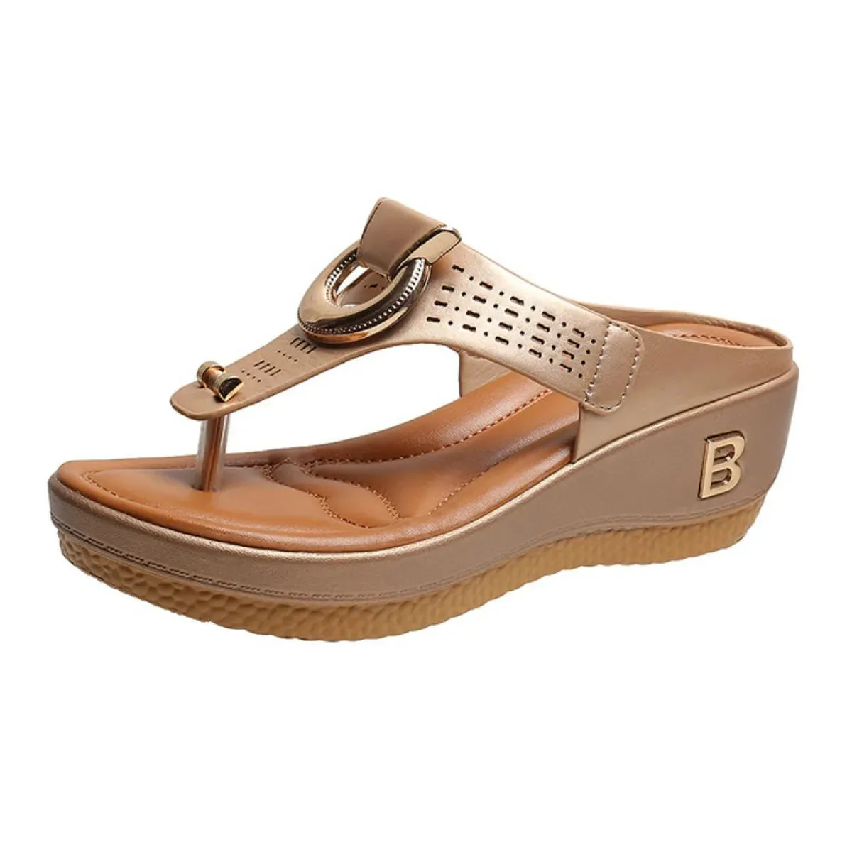 Toe Post Wedge Sandals