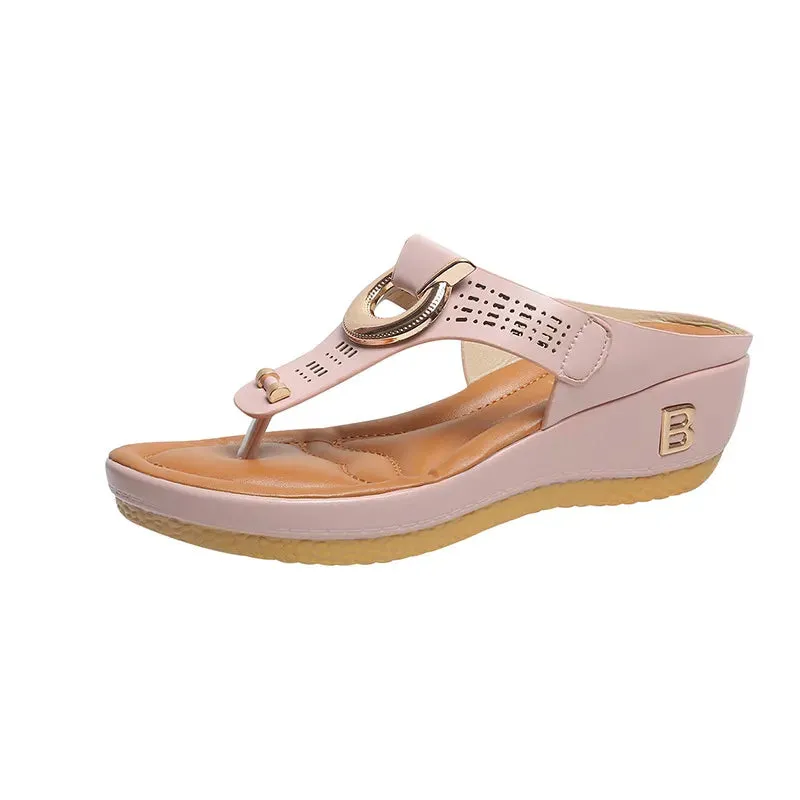 Toe Post Wedge Sandals