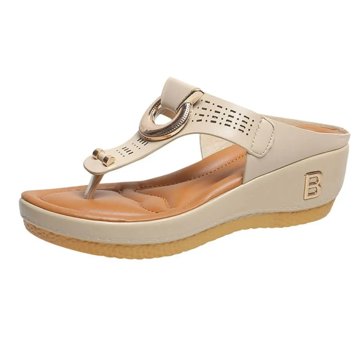 Toe Post Wedge Sandals