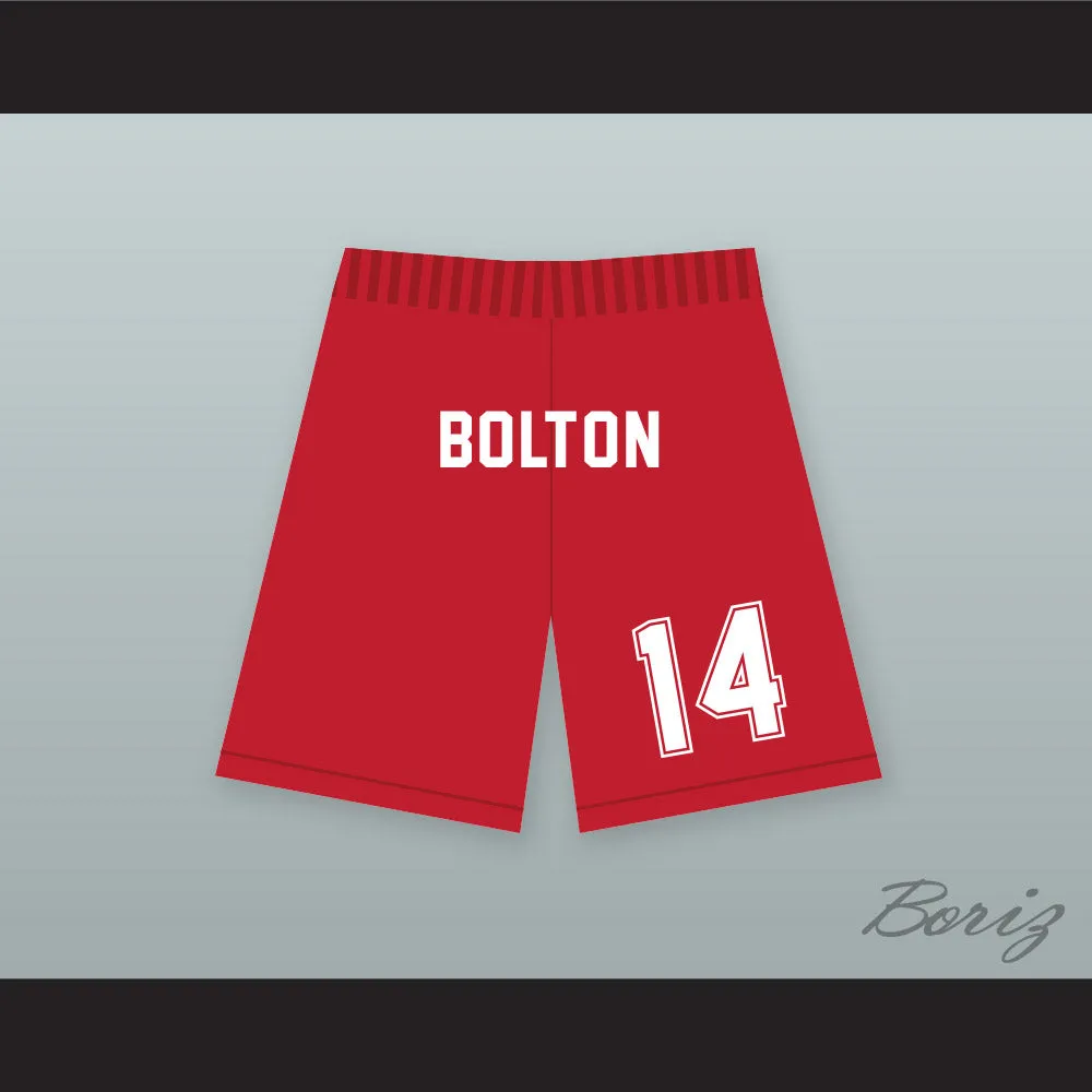 Troy Bolton 14 East High School Wildcats Red Basketball Shorts