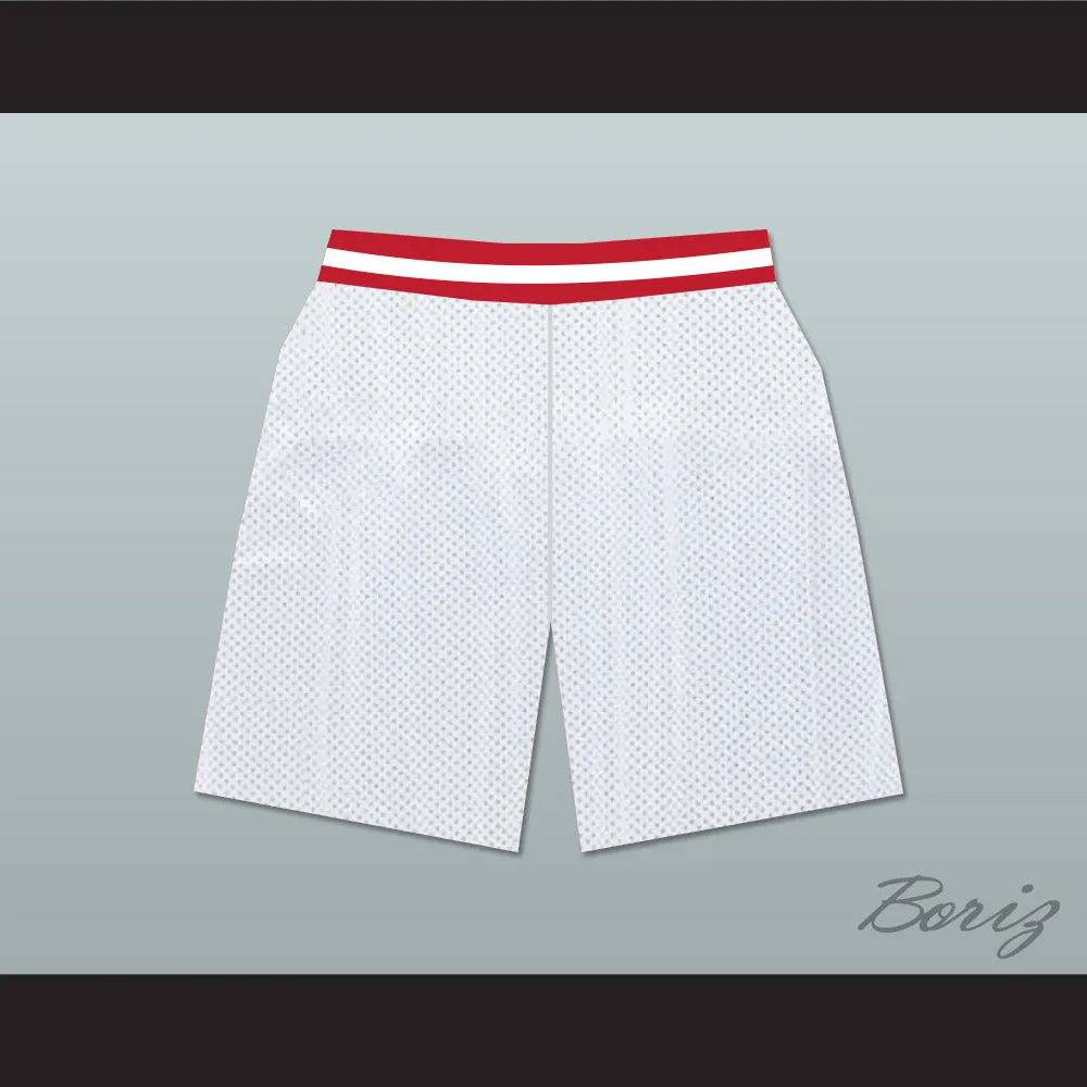 Urkel Family Matters Vanderbilt Muskrats High School White Basketball Shorts with Patch