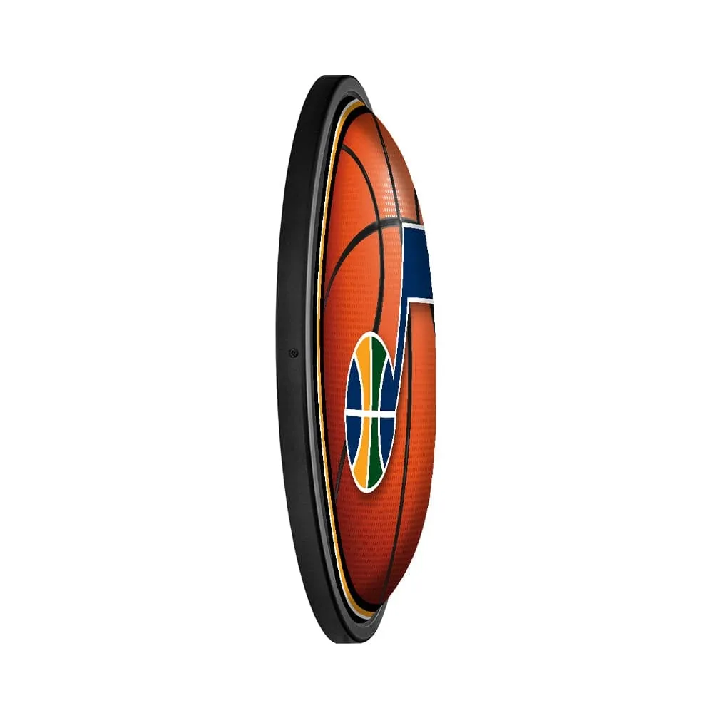 Utah Jazz: Basketball - Round Slimline Lighted Wall Sign