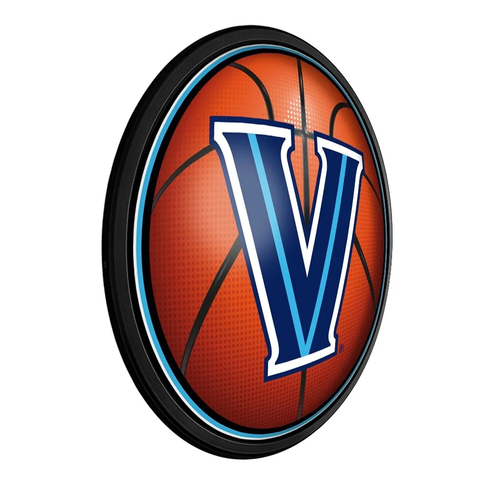 Villanova Wildcats: Basketball - Round Slimline Lighted Wall Sign
