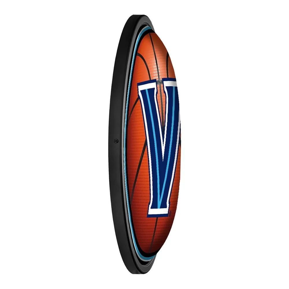 Villanova Wildcats: Basketball - Round Slimline Lighted Wall Sign