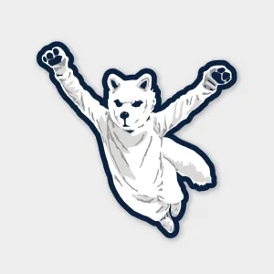 Vintage UConn Husky Slide Sticker