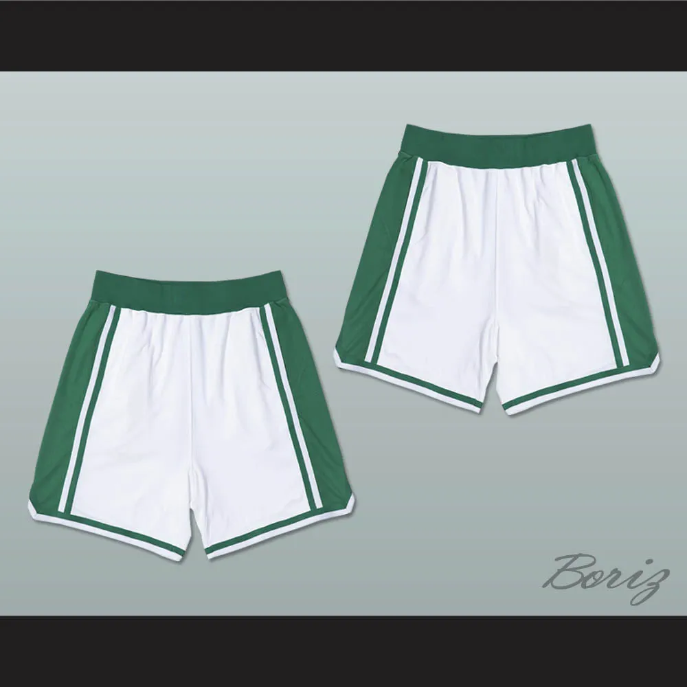 White and Green Basketball Shorts