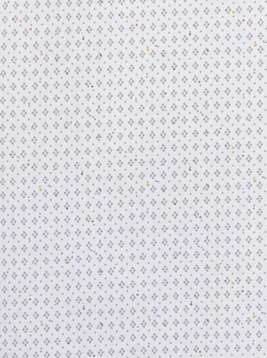 White Printed Slim Fit Casual Shirt | Greenfibre