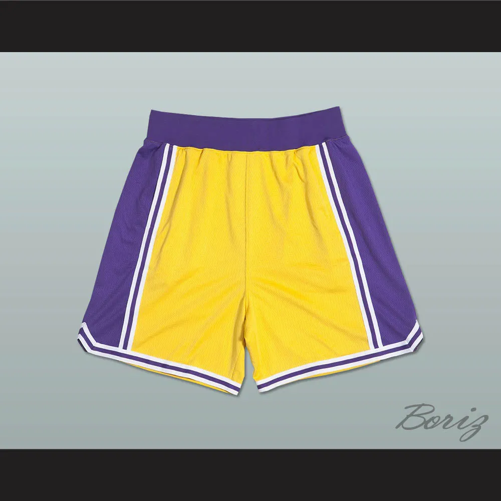 Yellow Purple and White Basketball Shorts