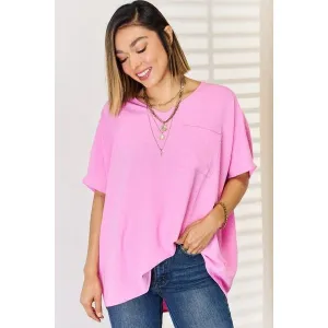 Zenana Texture Short Sleeve T-Shirt