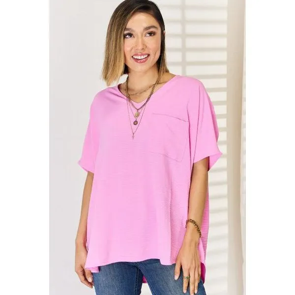 Zenana Texture Short Sleeve T-Shirt